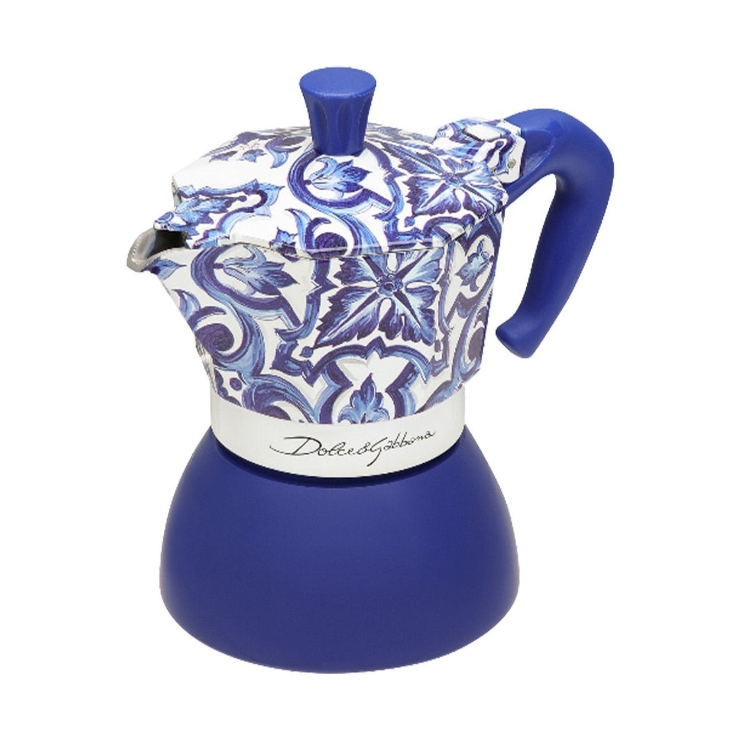 Bialetti Dolce&Gabbana Moka Induction 4 Cup Coffee Maker, Mediterranean Blue