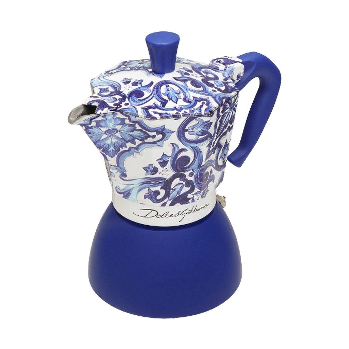 Bialetti Dolce&Gabbana Moka Induction 6 Cup Coffee Maker, Mediterranean Blue