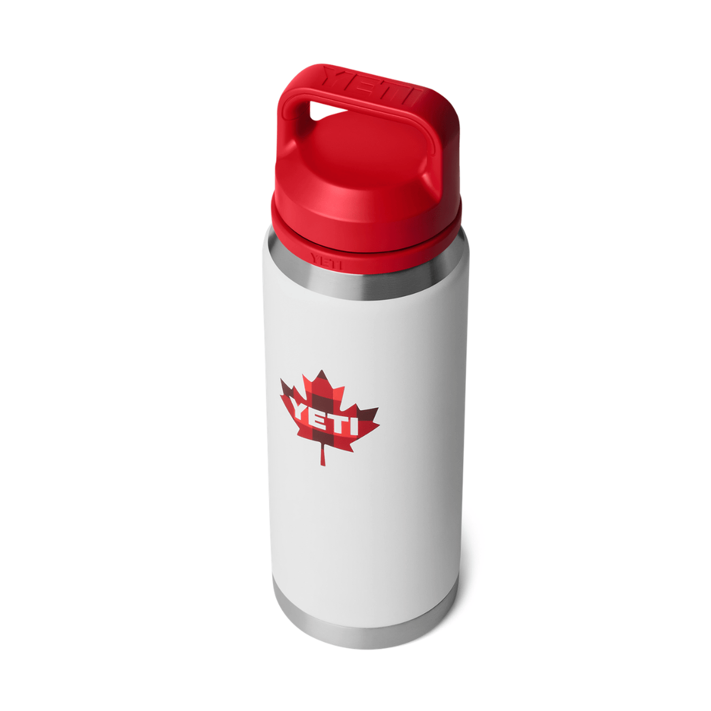 YETI Rambler 26 oz. Bottle with Chug Cap, True North White & Rescue Red
