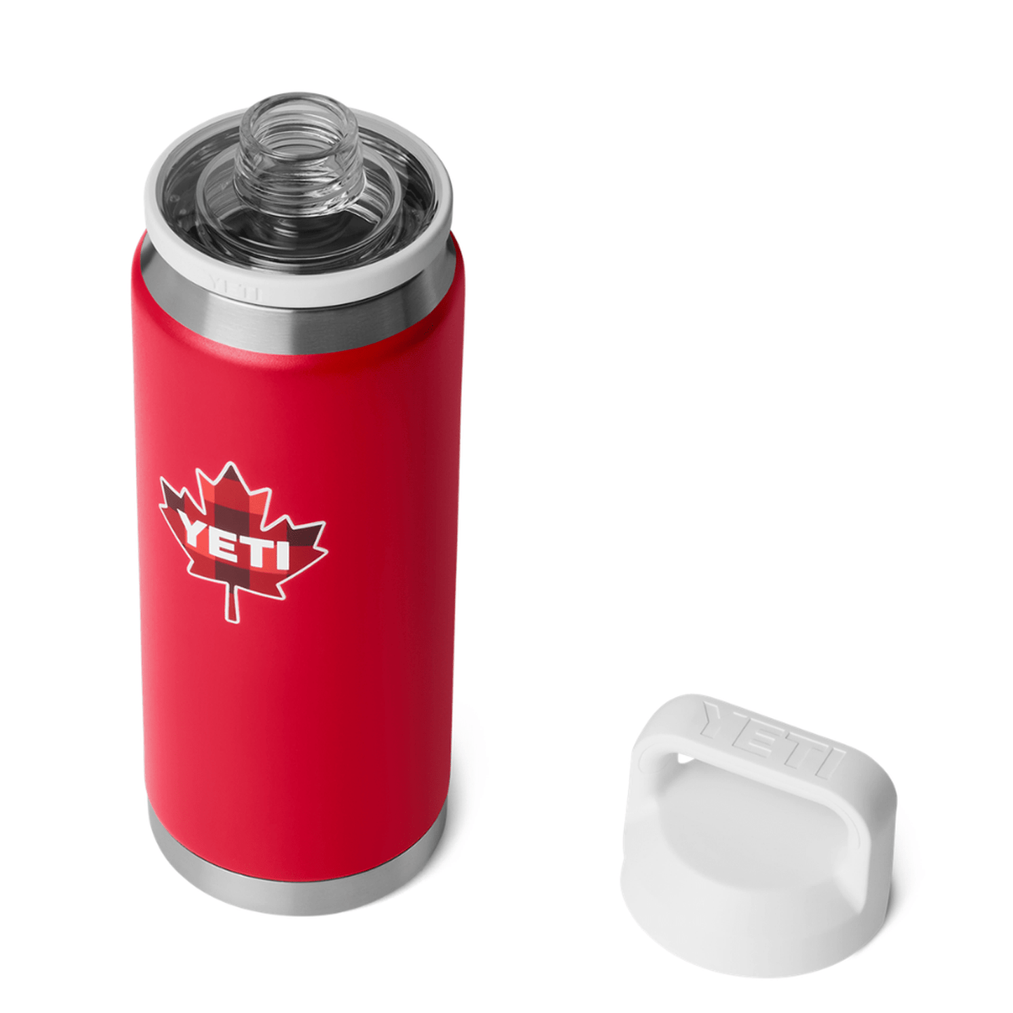 YETI Rambler 26 oz. Bottle with Chug Cap, True North Rescue Red & White