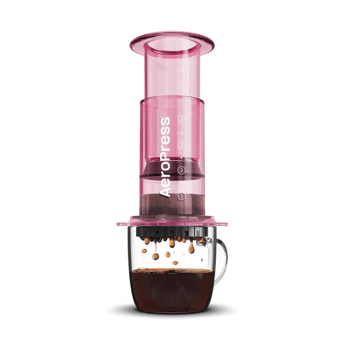 AeroPress Coffee & Espresso Maker - Clear Pink
