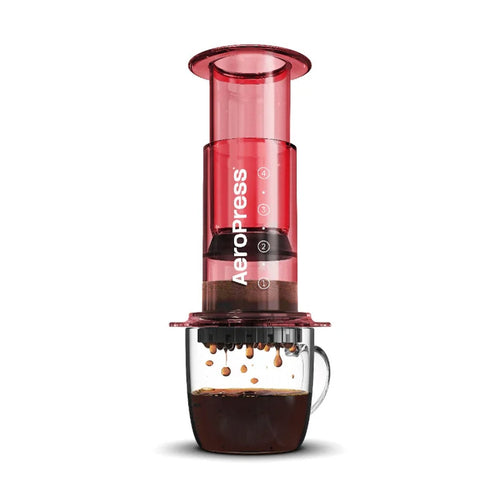 AeroPress Coffee & Espresso Maker - Clear Red