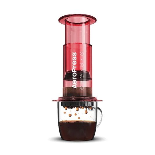 AeroPress Coffee & Espresso Maker - Clear Red