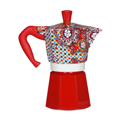 Bialetti Dolce&Gabbana Moka Express Espresso Maker Sicilian Red, 6 Cup