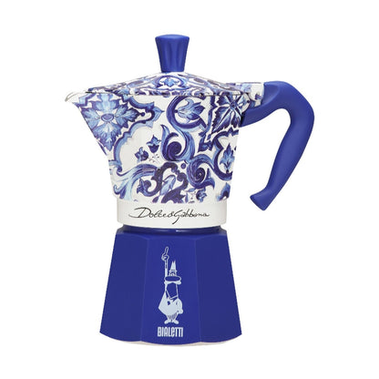 Bialetti Dolce&Gabbana Moka Express Espresso Maker Mediterranean Blue, 6 Cup