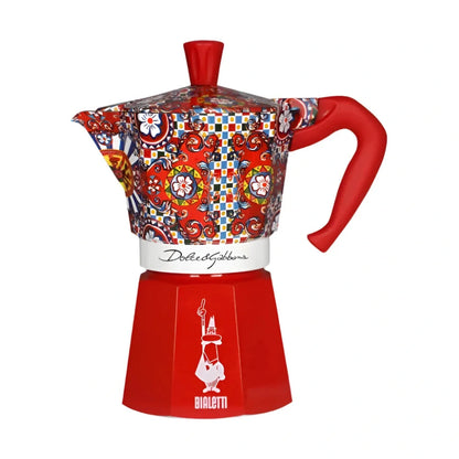 Bialetti Dolce&Gabbana Moka Express Espresso Maker Sicilian Red, 6 Cup