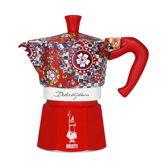 Bialetti Dolce&Gabbana Moka Express Espresso Maker Sicilian Red, 3 Cup