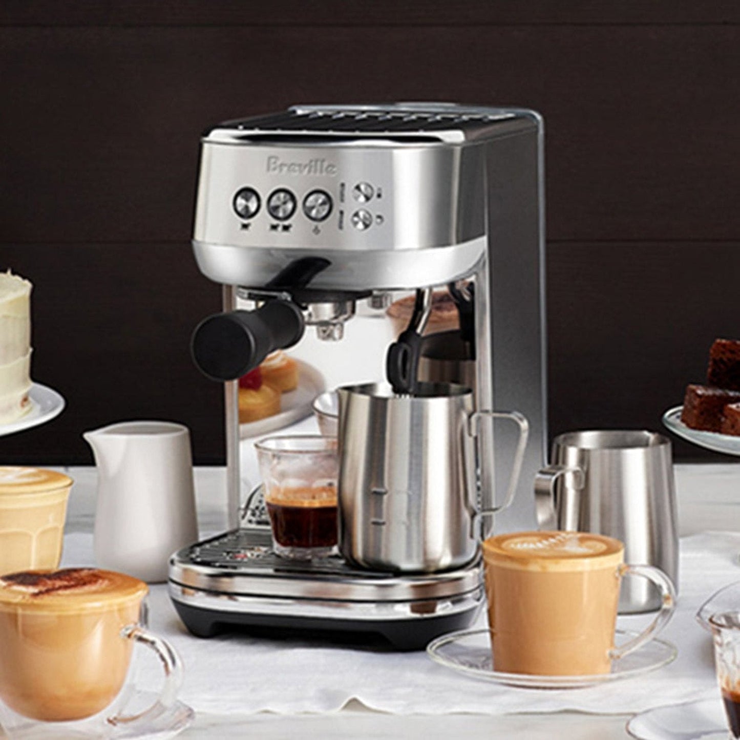 Breville Bambino Plus Automatic Espresso Machine, Stainless Steel #BES500BSS