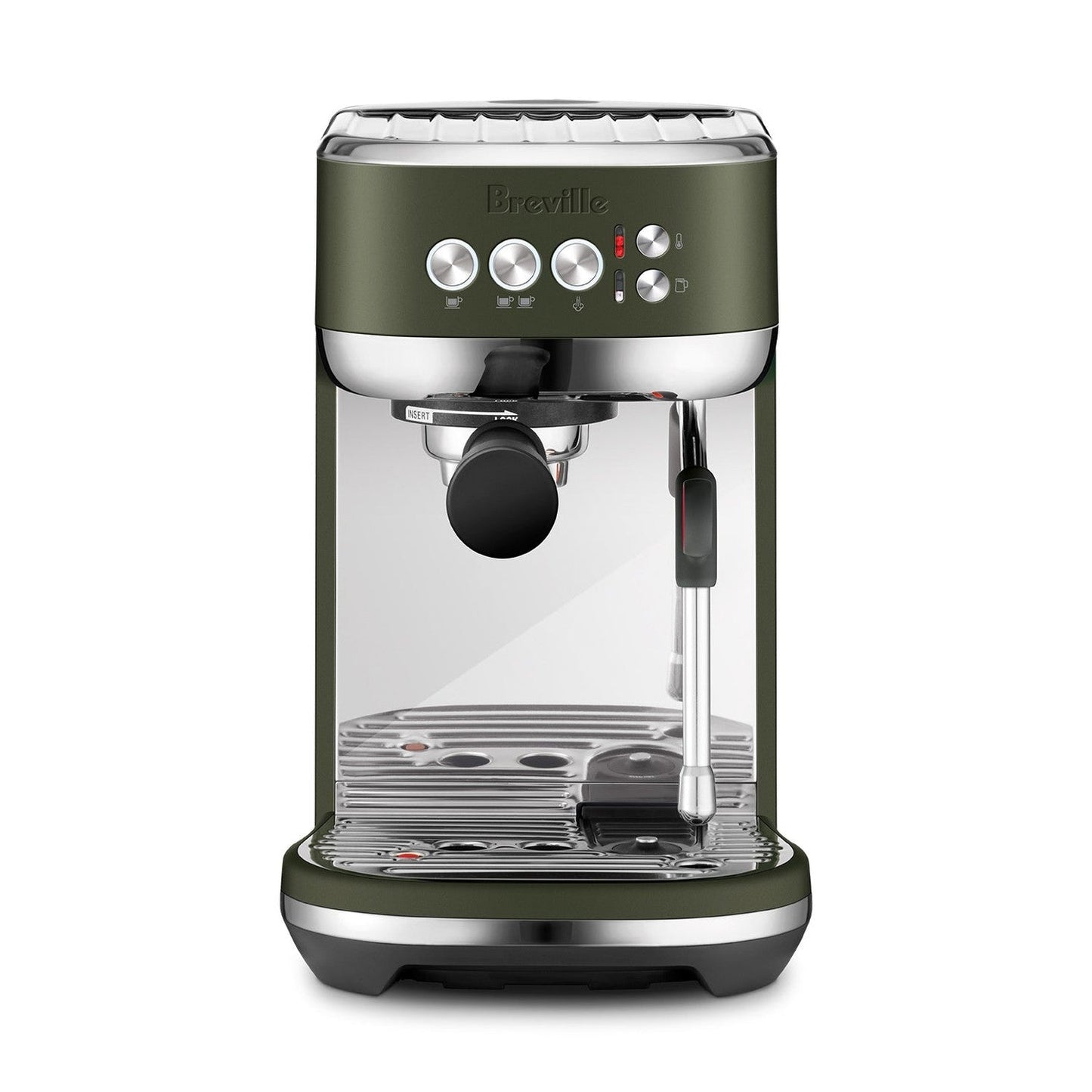 Breville Bambino Plus Automatic Espresso Machine, Olive Tapenade #BES500OLT