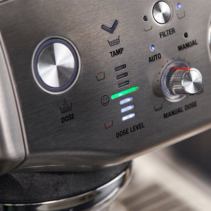 Breville Barista Express Impress Automatic Espresso Machine, Damson Blue #BES876DBL