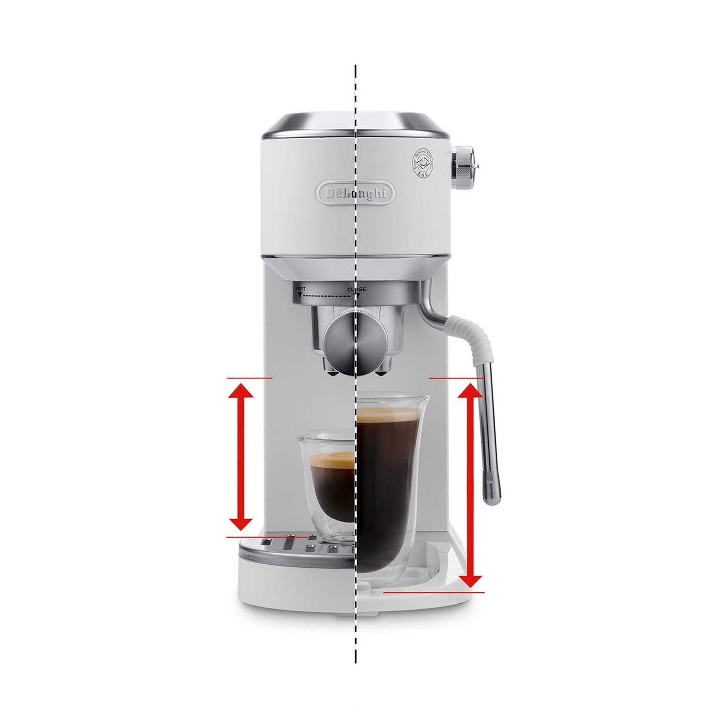 DeLonghi Dedica Duo Espresso Machine with Cold Brew, White #EC890WI