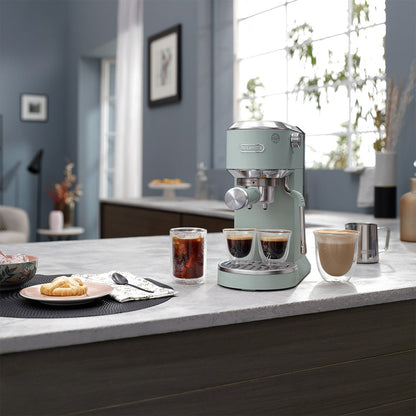 DeLonghi Dedica Duo Espresso Machine with Cold Brew, Pistachio #EC890GR