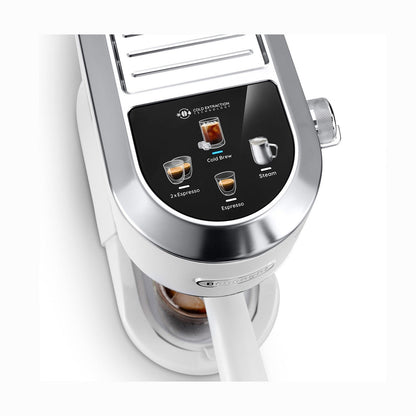 DeLonghi Dedica Duo Espresso Machine with Cold Brew, White #EC890WI