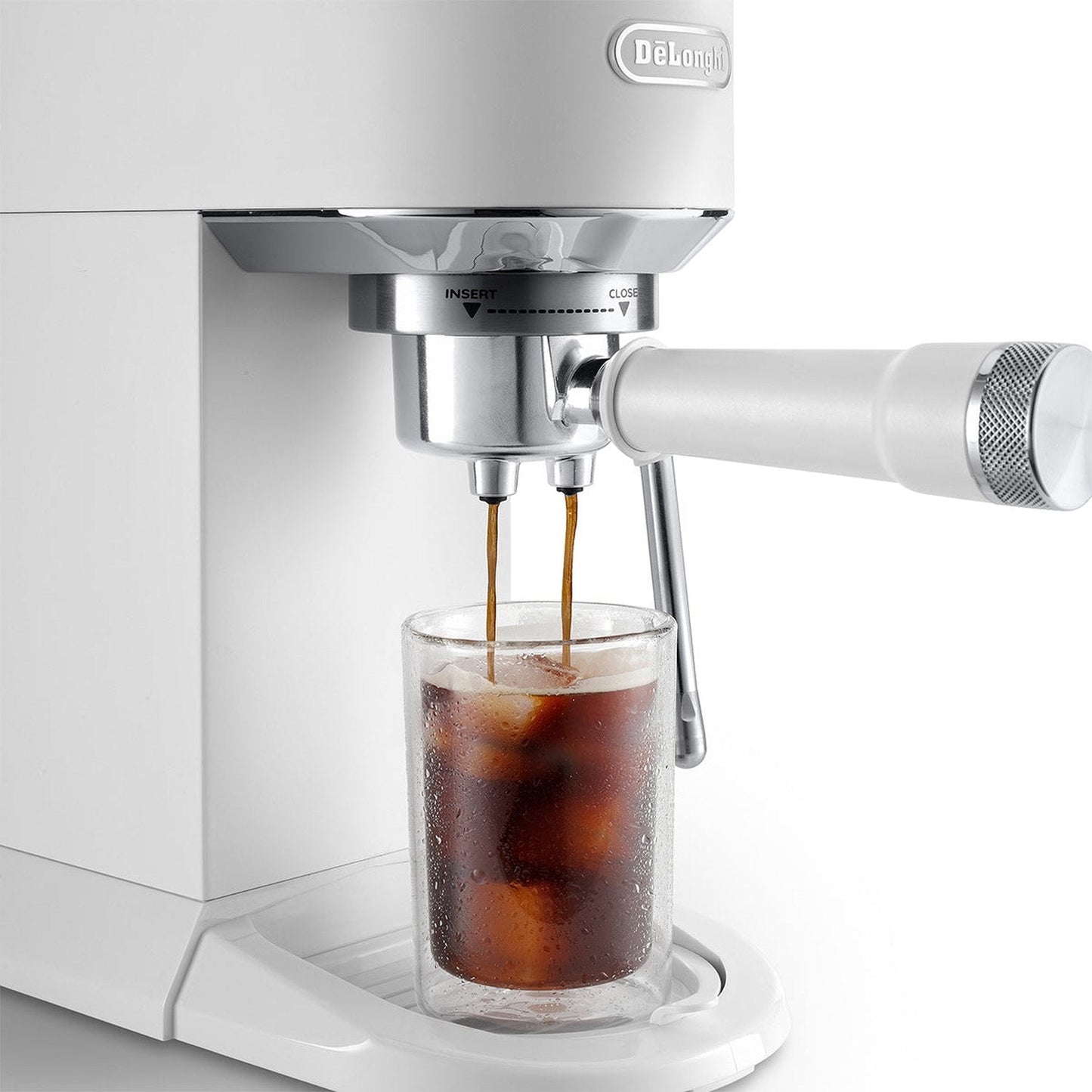DeLonghi Dedica Duo Espresso Machine with Cold Brew, White #EC890WI