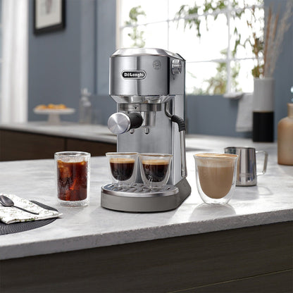 DeLonghi Dedica Duo Espresso Machine with Cold Brew, Stainless Steel #EC890M