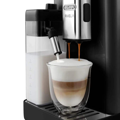 Delonghi Rivelia Automatic Espresso Machine with LatteCrema, Onyx Black #EXAM44055B