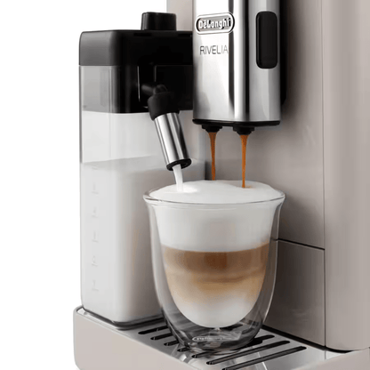 Delonghi Rivelia Automatic Espresso Machine with LatteCrema, Sand Beige #EXAM44055BG