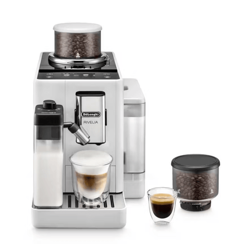 Delonghi Rivelia Automatic Espresso Machine with LatteCrema, White #EXAM44055W