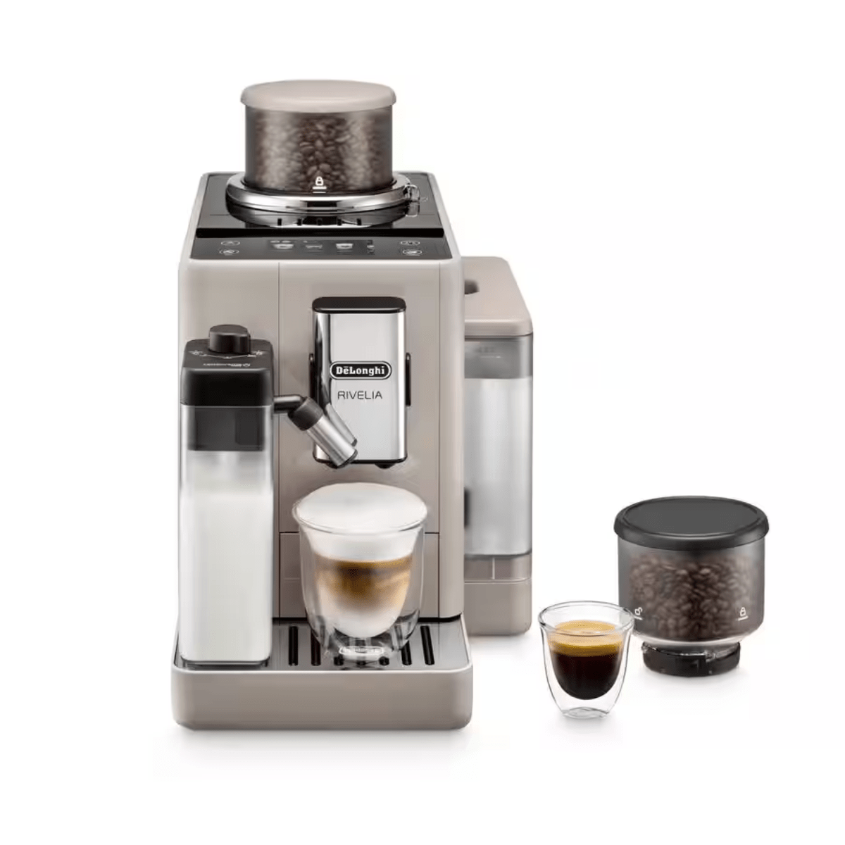 Delonghi Rivelia Automatic Espresso Machine with LatteCrema, Sand Beige #EXAM44055BG