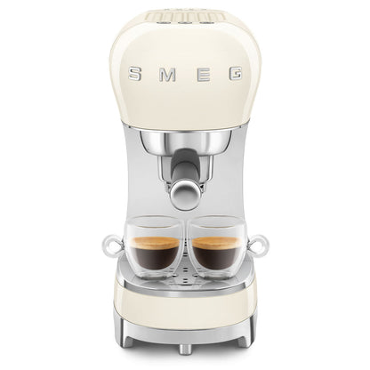 Smeg Espresso Machine With No Milk Wand - Cream #ECF00CRUS