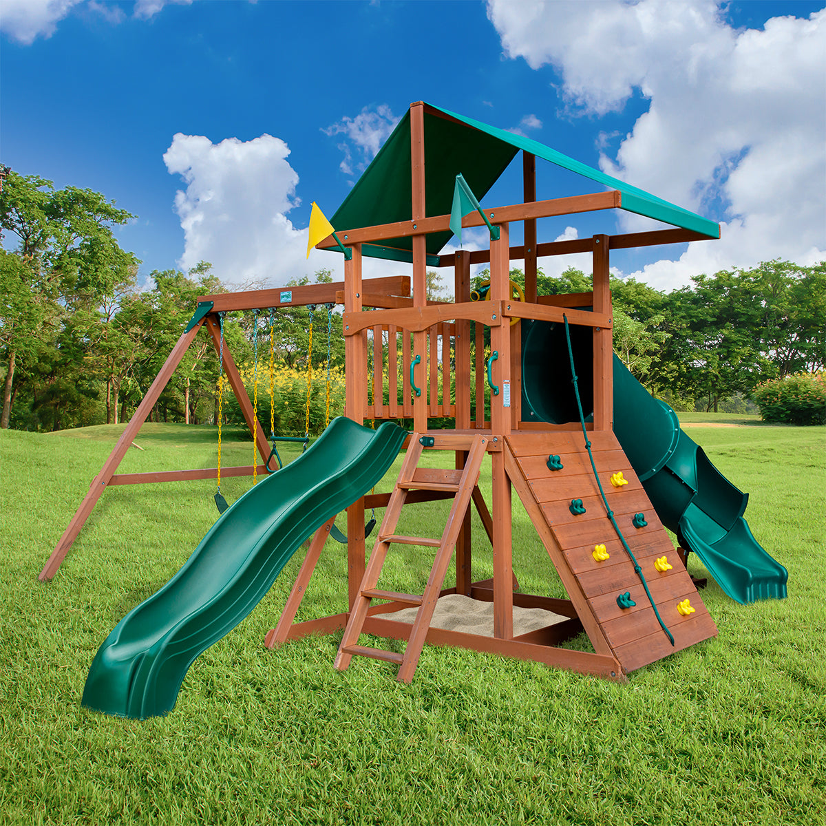 Outing II w/ Tube Slide Swing Set