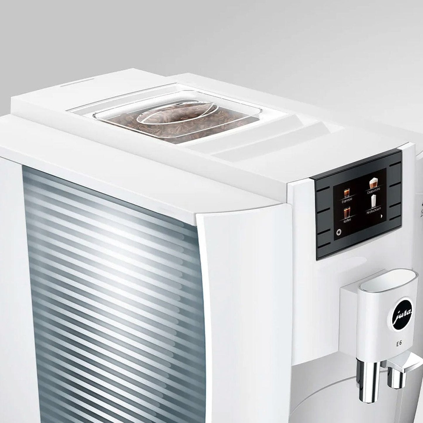 Jura E6 Automatic Espresso Machine, Piano White #15559