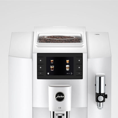 Jura E8 Automatic Espresso Machine, Piano White #15683