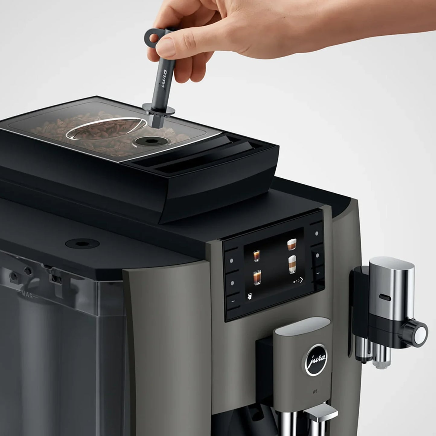 Jura W8 Automatic Espresso Machine, Dark Inox #15550 (Special Order)
