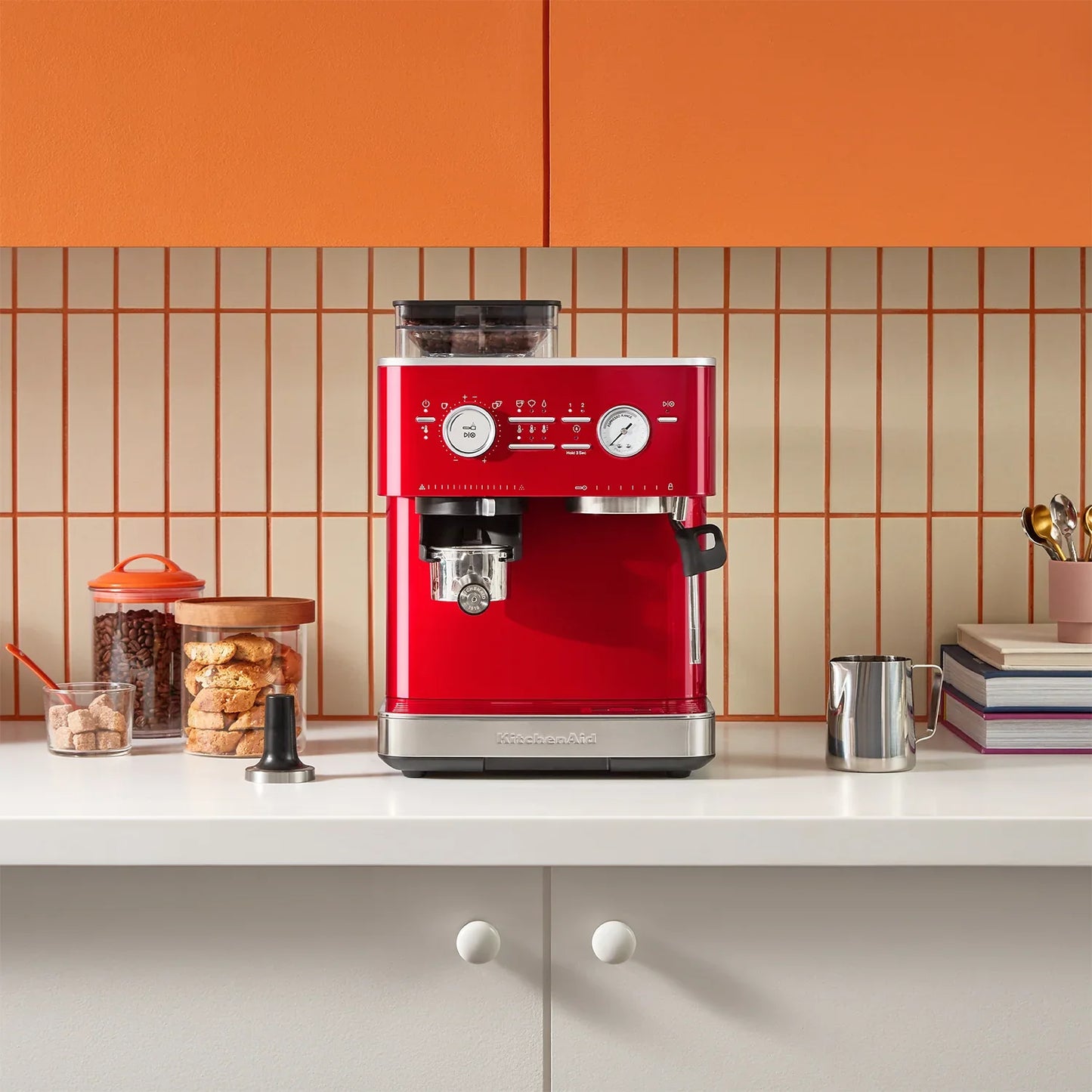 KitchenAid Semi-Automatic Espresso Machine, Candy Apple Red #KES6551CA