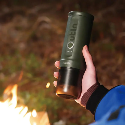 OutIn Nano Portable Electric Espresso Machine, Forest Green