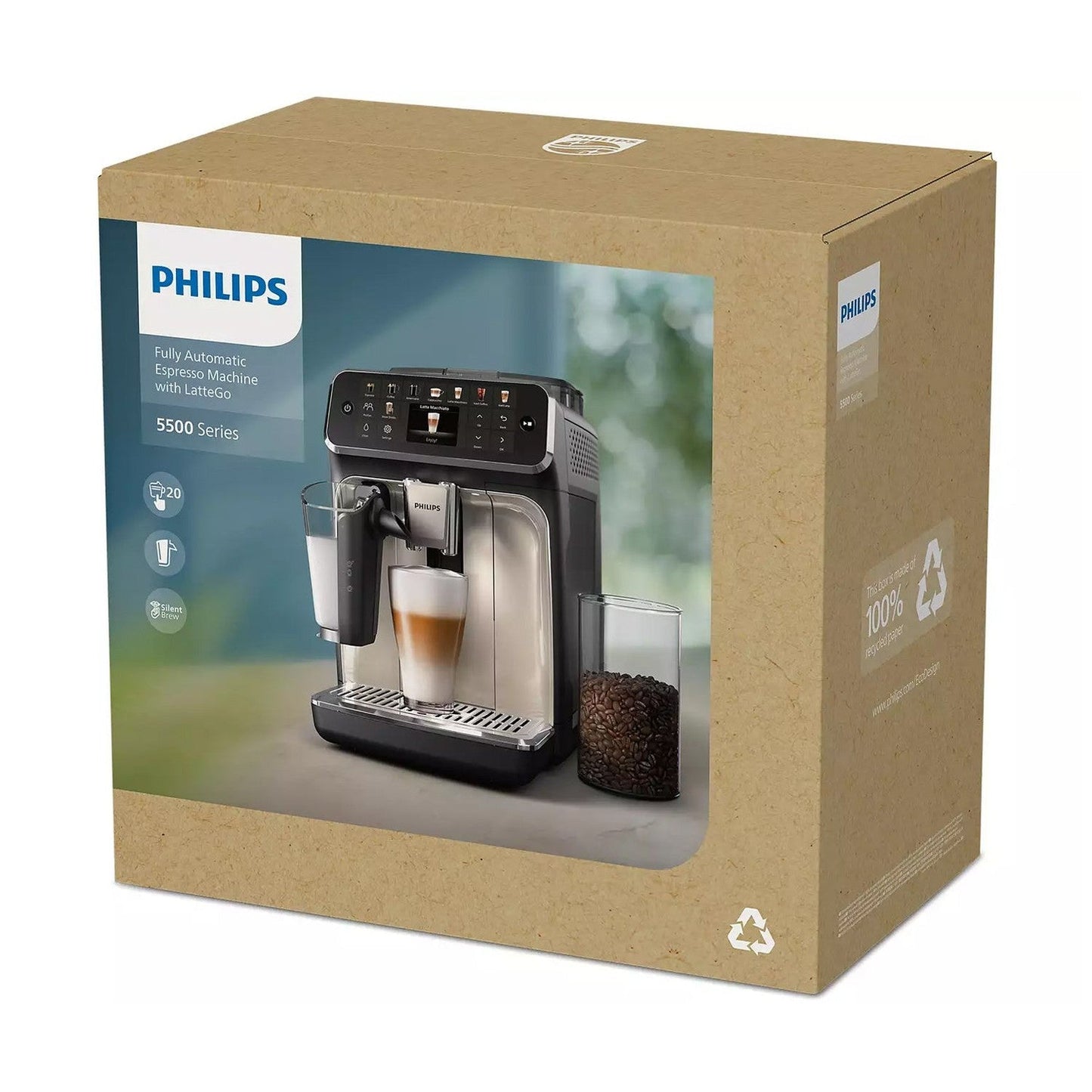 Philips 5500 LatteGo Series Super Automatic Espresso Machine #EP5544/90
