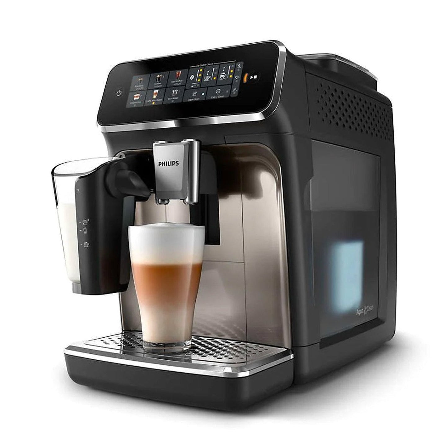 Philips Series 3300 LatteGo & Iced Coffee Automatic Espresso Machine, Black Chrome