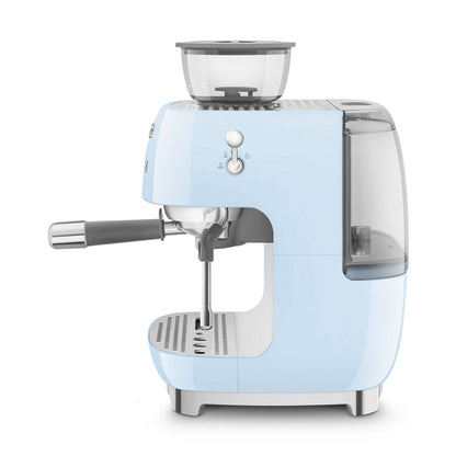 SMEG Manual Espresso Machine, Pastel Blue #EGF03PBEU
