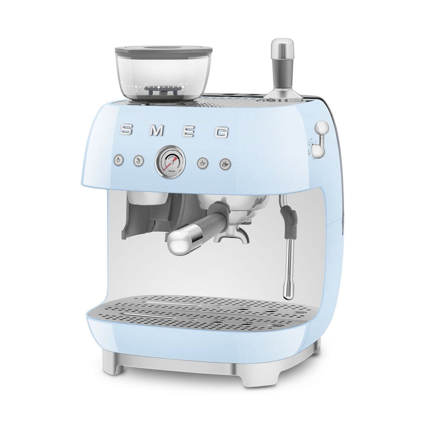 SMEG Manual Espresso Machine, Pastel Blue #EGF03PBEU
