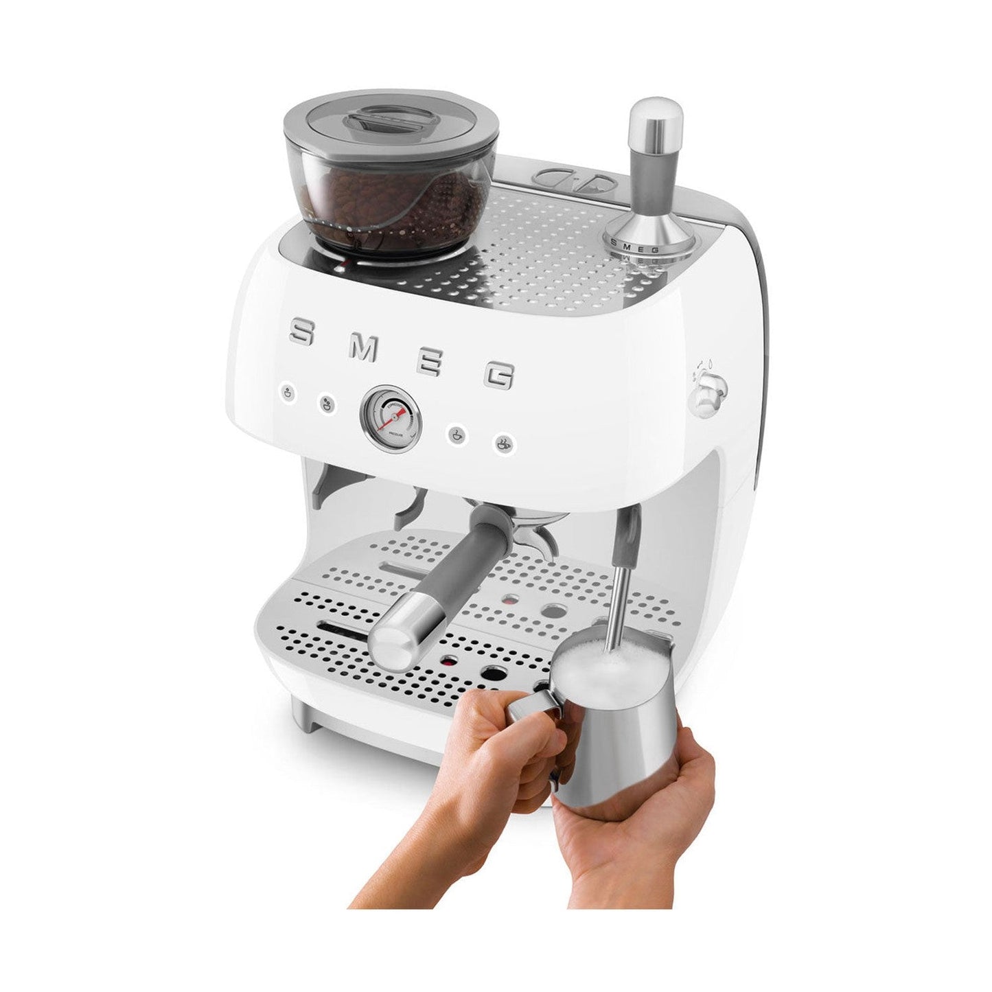 SMEG Manual Espresso Machine, White #EGF03WHEU