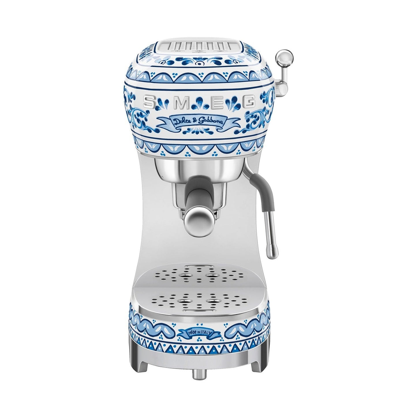 Smeg Dolce&Gabbana Manual Espresso Coffee Machine #ECF02DGBUS - Blu Mediterraneo