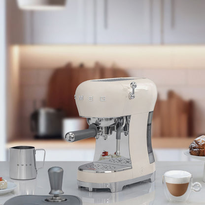 Smeg Manual Espresso Coffee Machine #ECF02CRUS - Cream