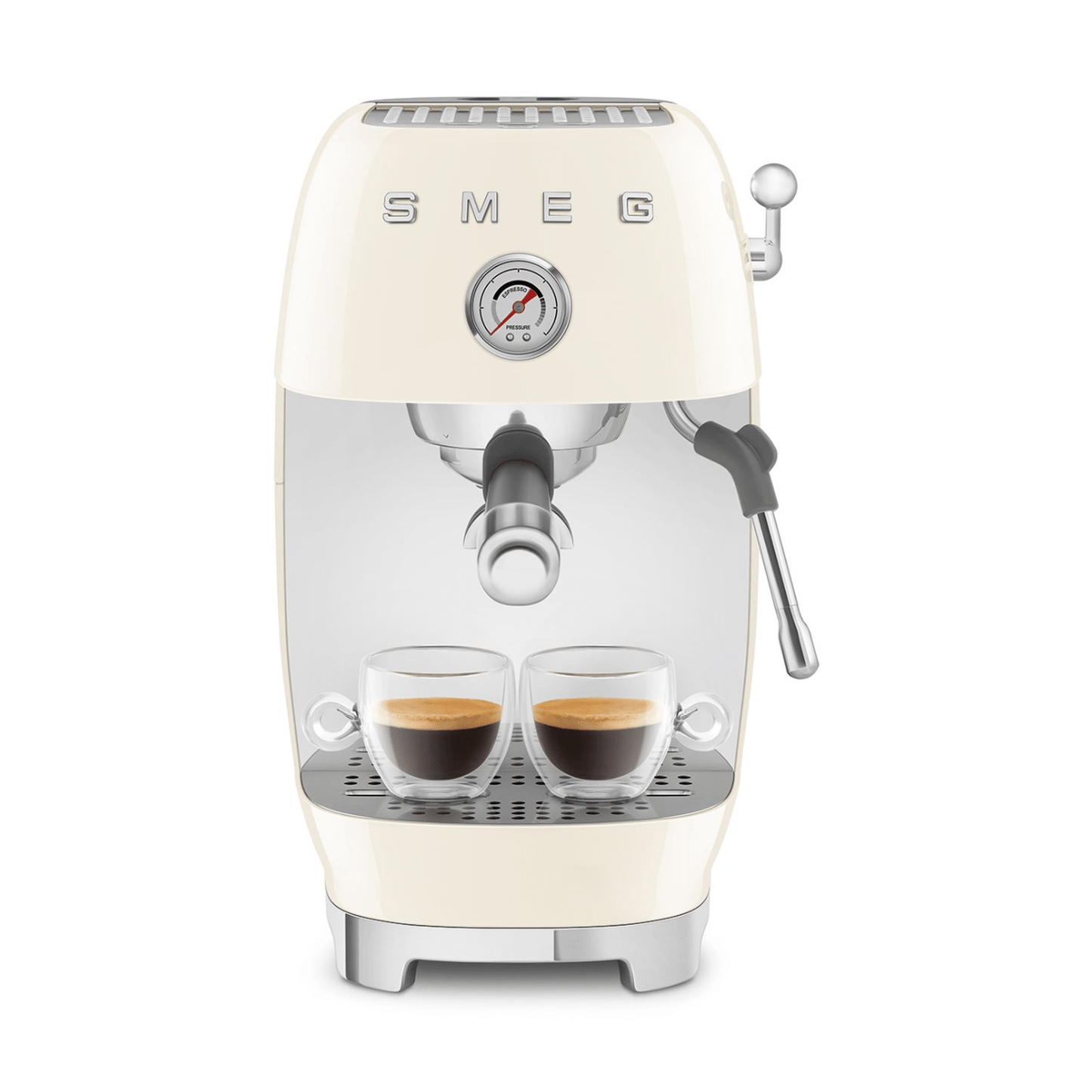 Smeg Manual Espresso Coffee Machine With Cold Brew, Cream #ECF03CRUS
