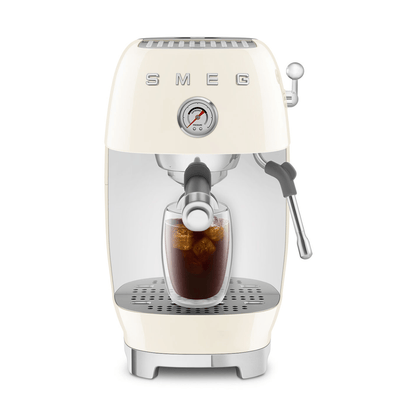 Smeg Manual Espresso Coffee Machine With Cold Brew, Cream #ECF03CRUS