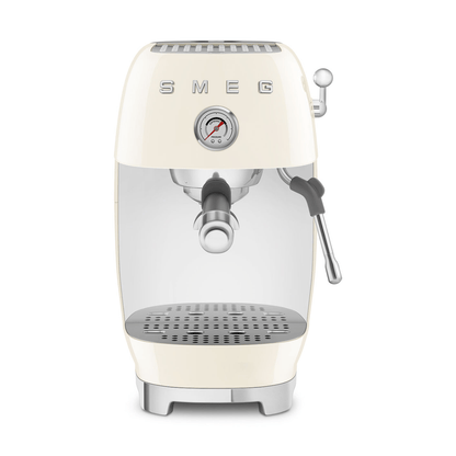 Smeg Manual Espresso Coffee Machine With Cold Brew, Cream #ECF03CRUS
