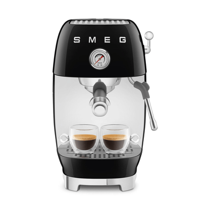 Smeg Manual Espresso Coffee Machine With Cold Brew, Black #ECF03BLUS
