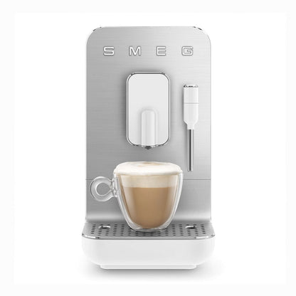 Smeg Super Automatic Espresso Machine with Steam Wand, Matte White #BCC12WHMUS