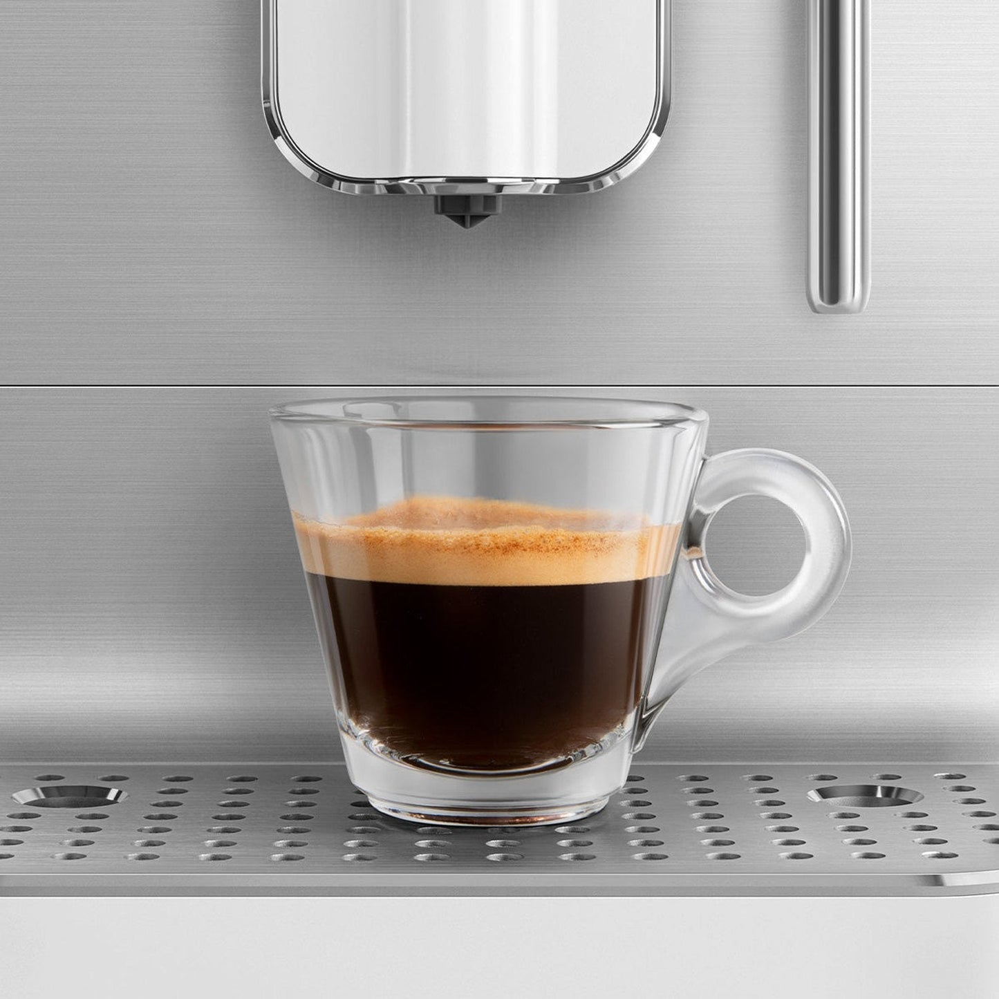 Smeg Super Automatic Espresso Machine with Steam Wand, Matte White #BCC12WHMUS