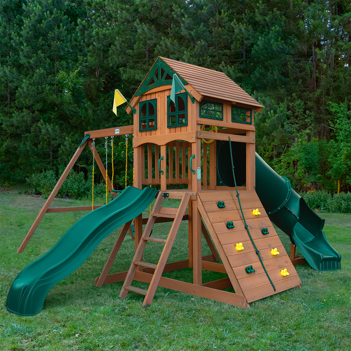 Outing II w/ Tube Slide Swing Set