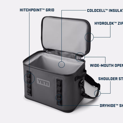 YETI Hopper Flip 18 Soft Cooler, Big Sky Blue
