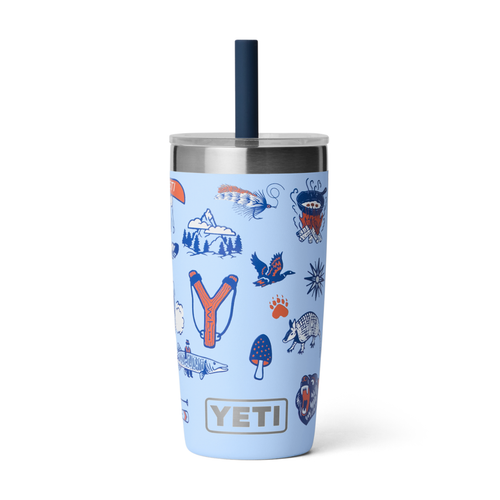 YETI Jr. 10oz. Tumbler with Straw Lid, Big Sky Blue Summer Camp