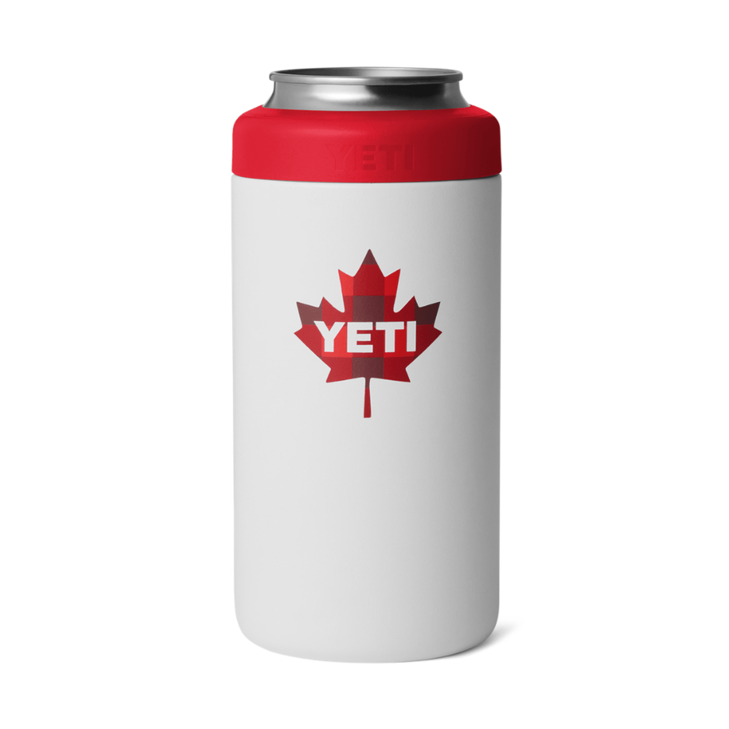 YETI Rambler 16 oz. Colster 2.0 Tall Can Insulator, True North White & Red