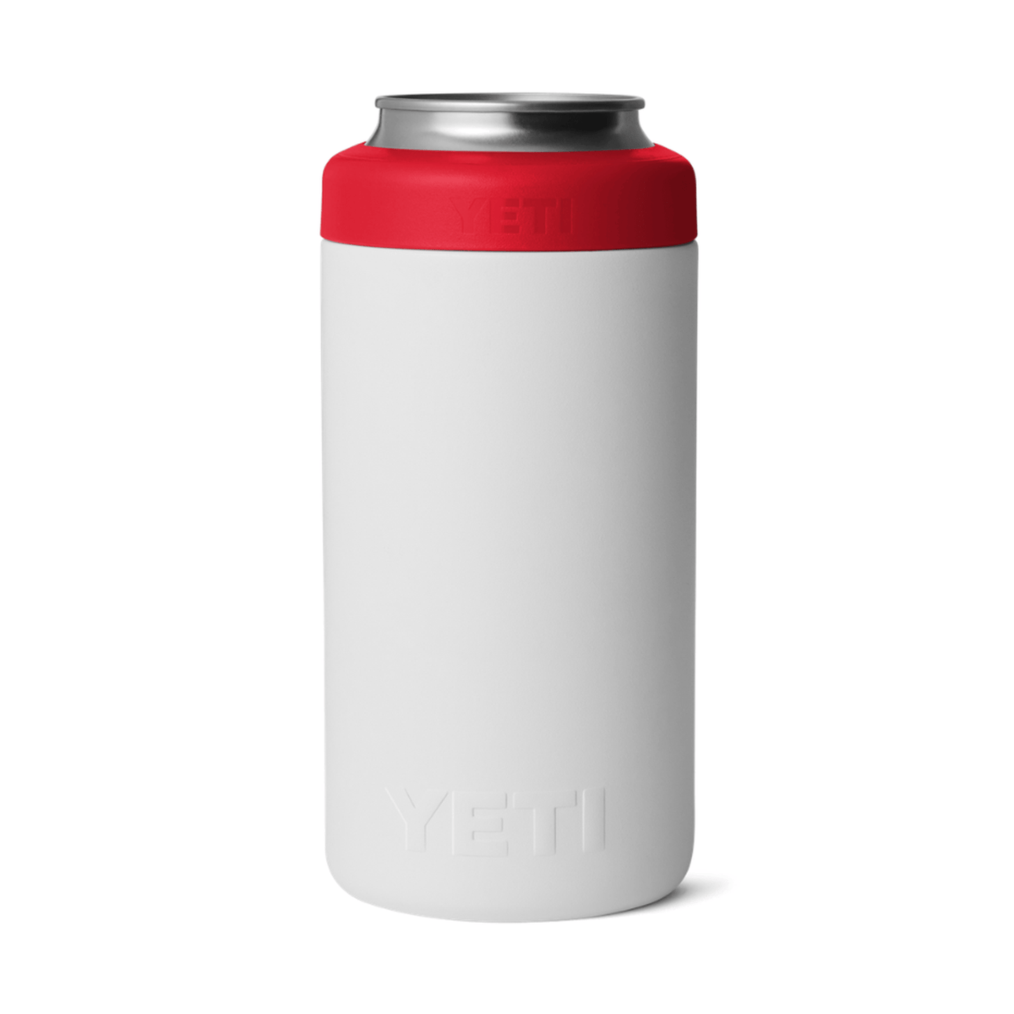YETI Rambler 16 oz. Colster 2.0 Tall Can Insulator, True North White & Red