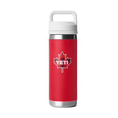 YETI Rambler 18 oz. Bottle with Chug Cap, True North Red & White