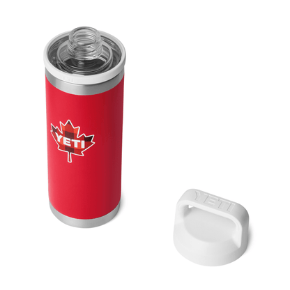 YETI Rambler 18 oz. Bottle with Chug Cap, True North Red & White
